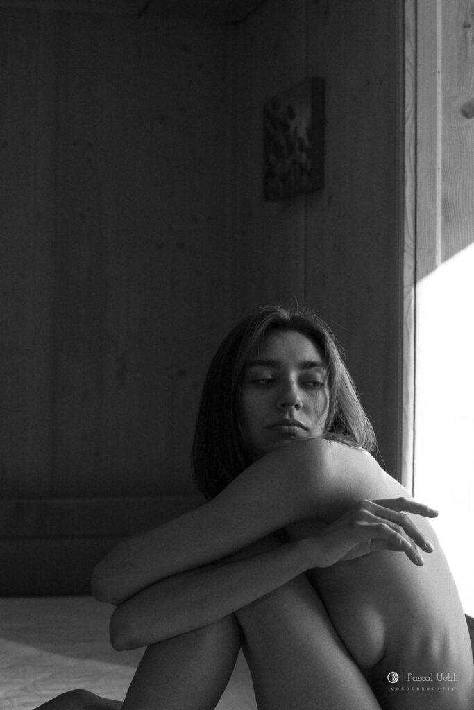 Model, Irina Lozovaya, Nude, Photography, Portraits, Black and white, Pascal Uehli, Editorial, Artist, Photographer, Photoshoots, Emotions, Naturalness, Inspiring, Fashion Nude