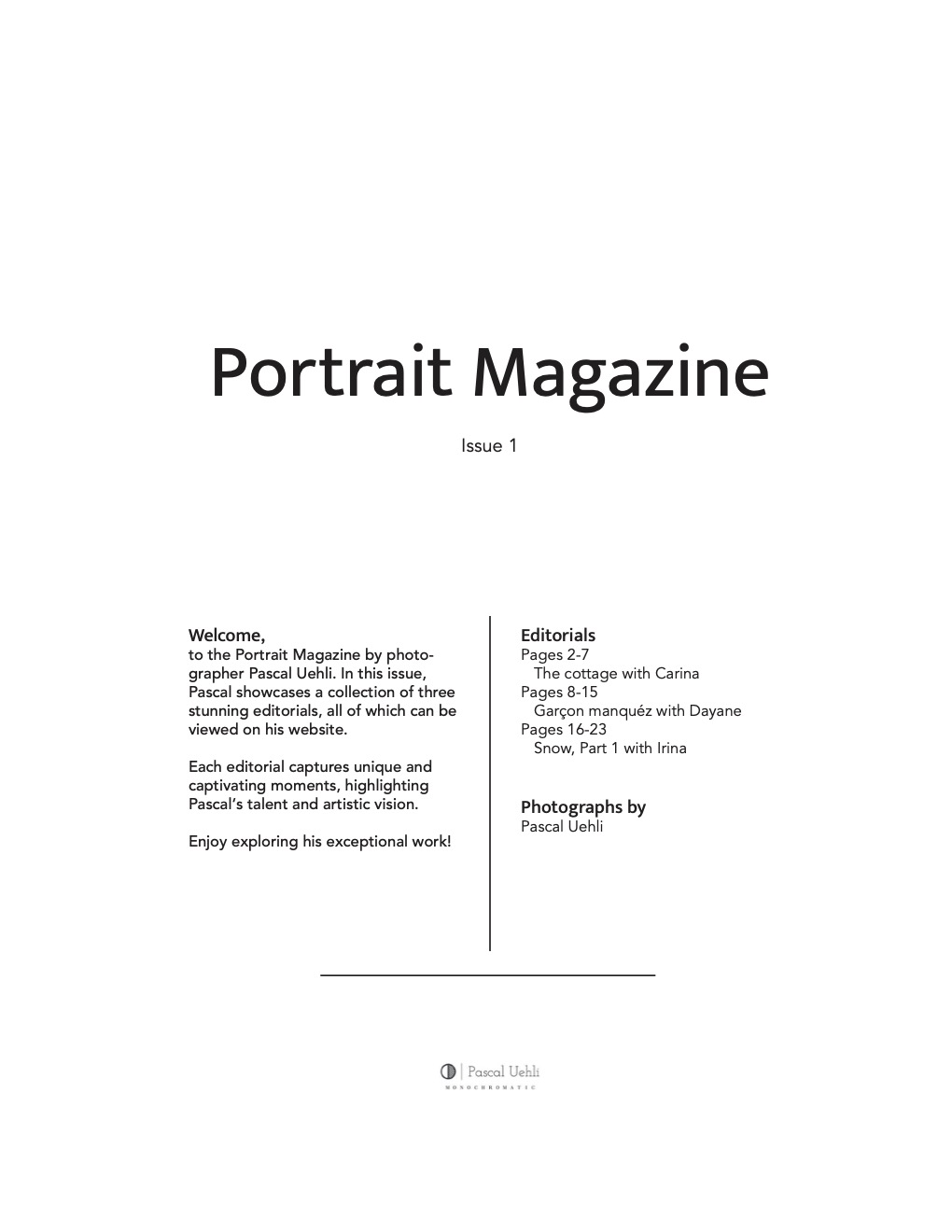 Portrait Magazine Issue 1 - Image 2