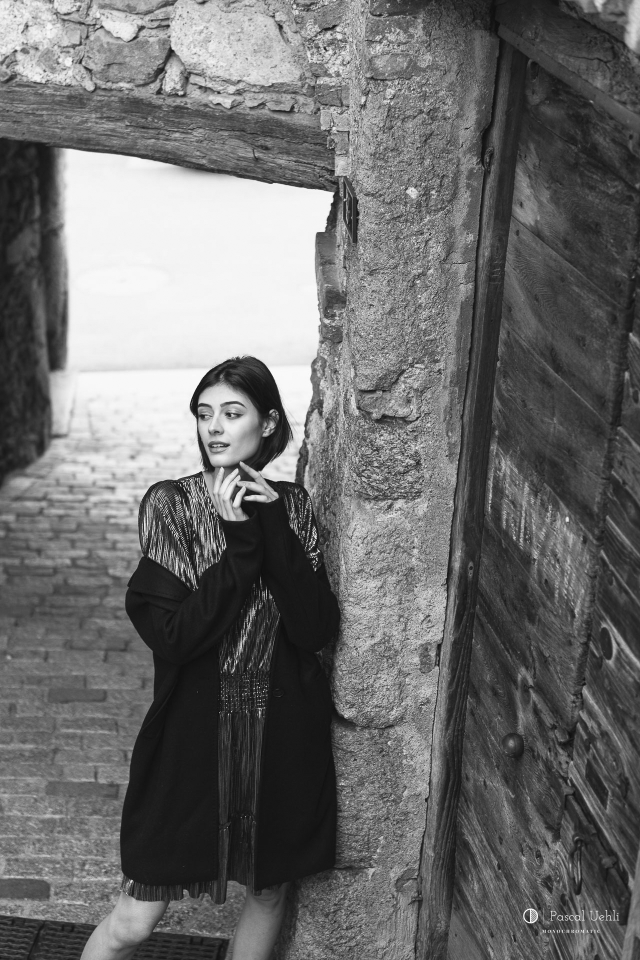 Dayane Hofer, Model, Photographer, Pascal Uehli, Villagio, black and white portrait, photography