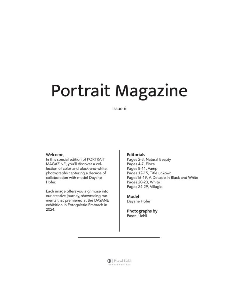 Portrait Magazine Issue 6 SPECIAL EDITION
